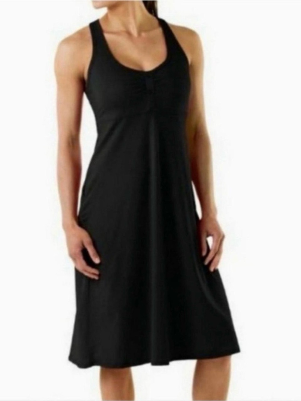 The North Face Midi Dress Large Racerback Built in Bra Sleeveless Black